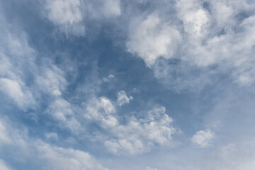 Fluffy white clouds