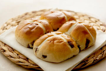 Easter hot cross buns, bake treats. lifestyle breakfast