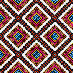  Geometric vector pattern with triangular elements. Seamless abstract ornament for wallpapers and backgrounds. 