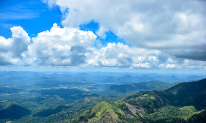 Fototapeta na wymiar Amazing clouds over the mountain in Matale Sri Lanka