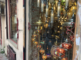 View on shop window