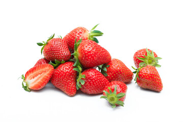 Red berry strawberry isolated on white background- Image