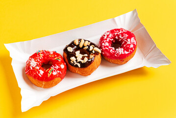 Homemade Round Glazed Donuts Ready to Eat