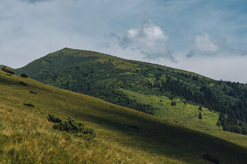 Carpathian mountains, summer, clouds, rain