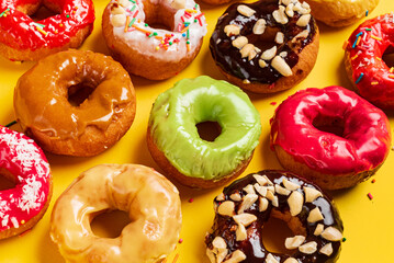 Homemade Round Glazed Donuts Ready to Eat
