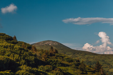 Carpathian mountains, summer, clouds, rain