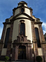 Fototapeta na wymiar Fassade der Klosterkirche Himmerod in der Eifel