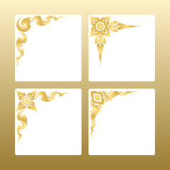 luxury thai pattern for corner decoration
