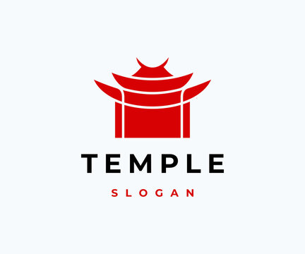 Temple logo design vector template
