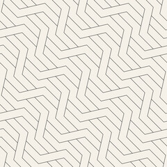 Seamless pattern with geometric waves. Endless stylish texture. Ripple monochrome background. Linear weaved grid. Thin interlaced swatch.