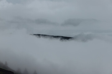 Carpathian mountains, summer, clouds, rain
