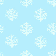Seamless marine pattern with corals. Great for fabric, textile. Vector Illustration