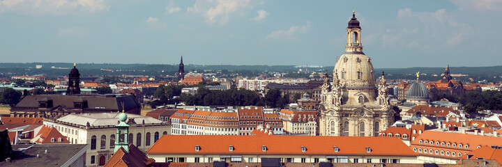 Obraz premium Aerial view of Old Dresden