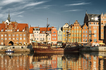 Naklejka na ściany i meble Cityscape of Gdansk in Poland