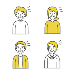 気づく　女性　ミセス