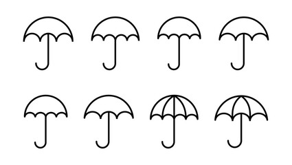 Umbrella icon set. umbrella sign icon