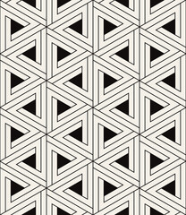Vector seamless pattern. Modern stylish texture. Repeating geometric tiles with thin linear triangles. Hipster monochrome print. Trendy thin graphic design. Can be used as swatch for illustrator.
