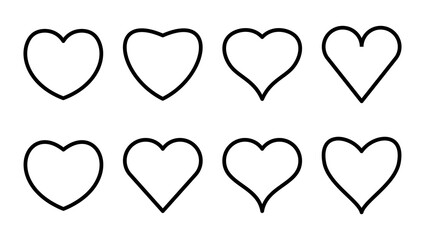 Love icon set. Heart icon vector. Like icon vector.