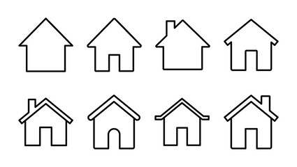 House icon set. Home icon vector