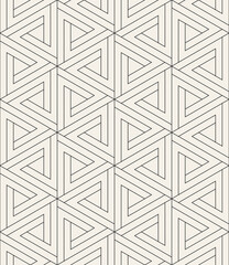 Vector seamless pattern. Modern stylish texture. Repeating geometric tiles with thin linear triangles. Hipster monochrome print. Trendy thin graphic design. Can be used as swatch for illustrator.