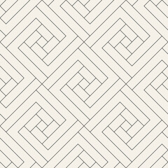 Vector seamless pattern. Modern line stylish texture. Repeating geometric tiles. Thin linear rectangular grid. Square elements form simple contrast print.