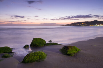 Beach sunrise sunset