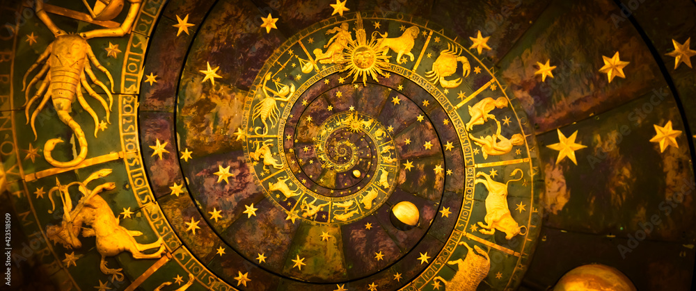 Wall mural droste effect background. abstract design for concepts related to astrology and fantasy.