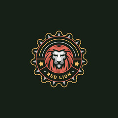 Red lion logo template