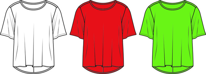 vector flat sketch t-shirt designs for women
