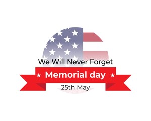 vector illustration for U.S. memorial day-25th May