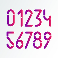 Figures, numbers. Set of numbers. Eps10 vector illustration.