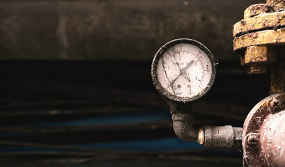 Old air pressure gauges or pressure gauges for measurements installed in water or gas systems....