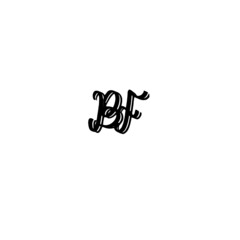 BF initial handwriting logo for identity