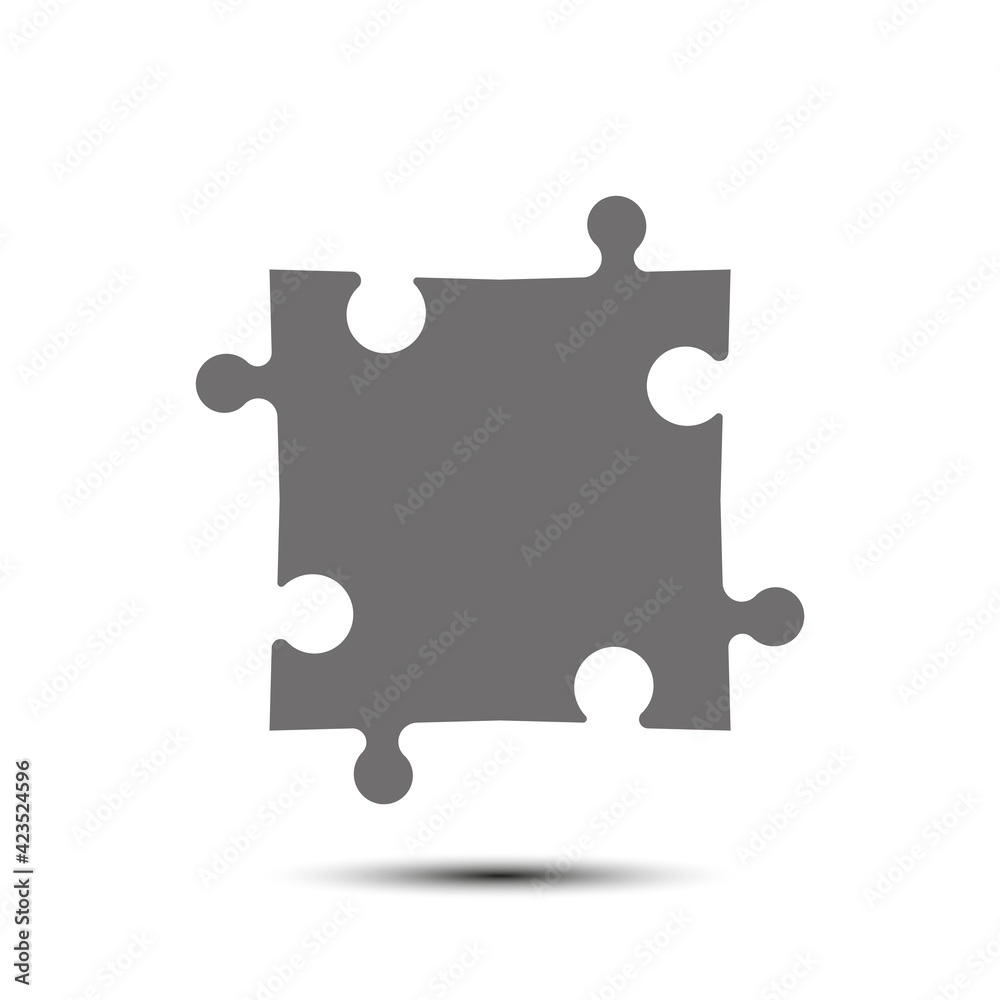 Poster abstract flat design concept with puzzle illustration on background. collection