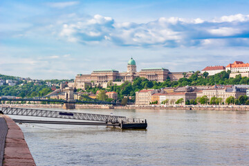 Royal palace over Danube river, Budapest, Hungary