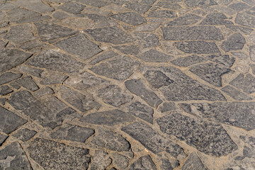 Beautiful overlay texture of old stone road