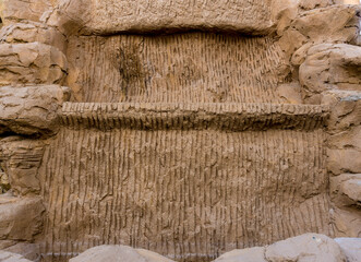 Beautiful overlay texture of old stone wall