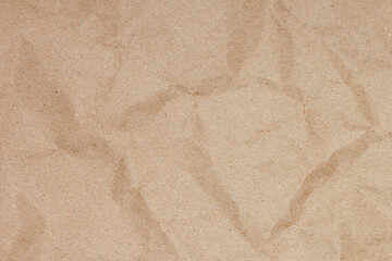 Fototapeta na wymiar Recycle brown paper crumpled texture background