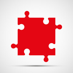 Puzzle piece icon. Abstract background. illustration