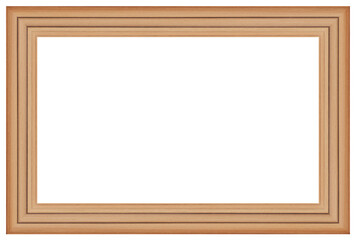 Obraz premium Wooden frame isolated on white background