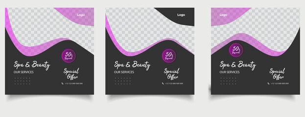 Spa instagram stories social media post