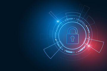 Cyber security technology concept , Shield With Keyhole icon , personal data , vector illustration
