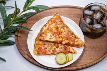 Thinly sliced pepperoni is a popular pizza