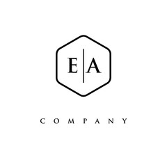 initial BA logo design vector