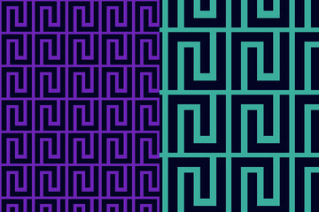 Neon Abstract Shapes Pattern Seamless