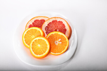 orange and grapefruit
