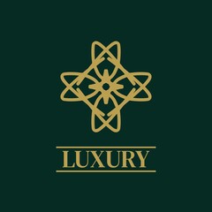 Mandala Geometric ornament logo Elegant premium icon vector design