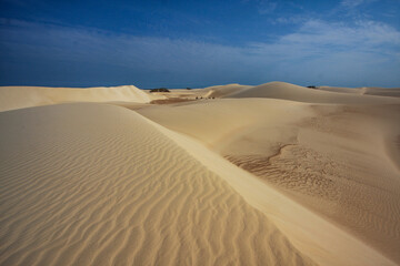 Fototapeta na wymiar Sand dunes in the south of Socotra Island of Yemen, Middle East