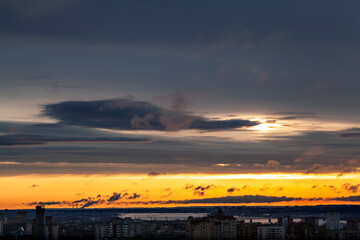 Sunset over the city