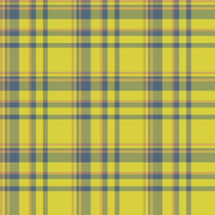 Plaid seamless pattern. Vector background of textile ornament. Flat fabric design.